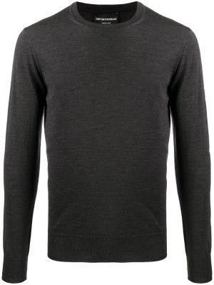 Вълнен пуловер Emporio Armani сиво