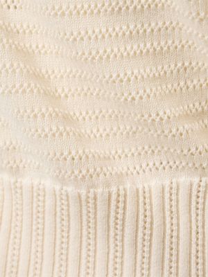 Polo en coton en tricot avec manches courtes Aspesi blanc