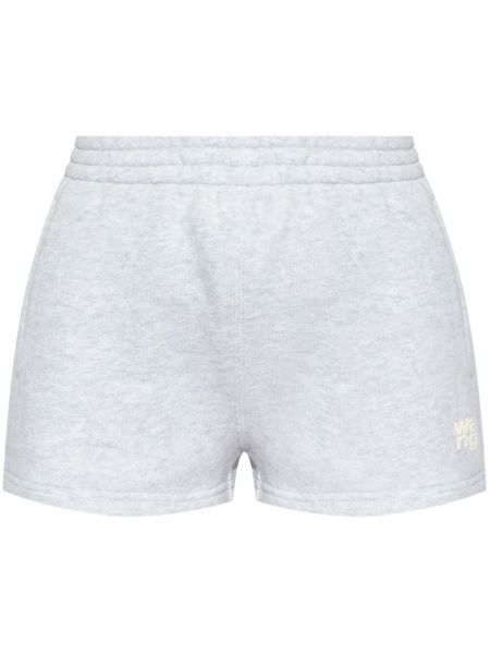 Puuvilla shortsit Alexander Wang harmaa