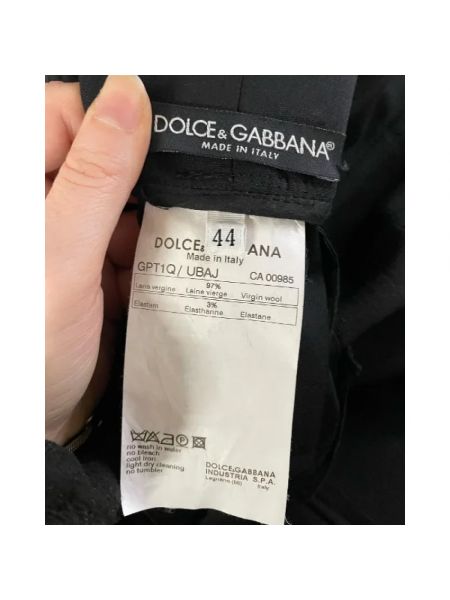 Spodnie wełniane Dolce & Gabbana Pre-owned czarne