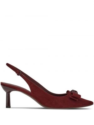 Pumpar med remmar med rosetter med slingback Ferragamo röd