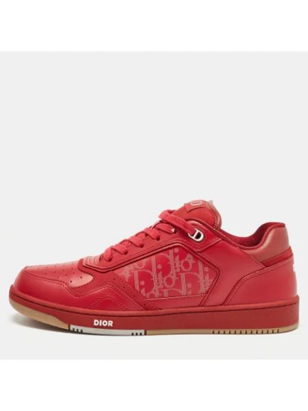 Sneakersy skórzane Dior Vintage czerwone