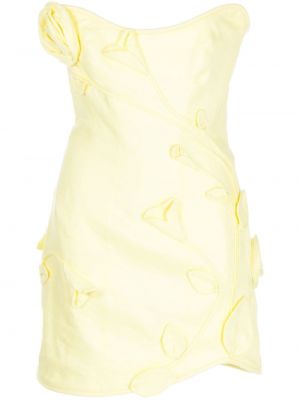 Mini robe à fleurs avec applique Zimmermann jaune