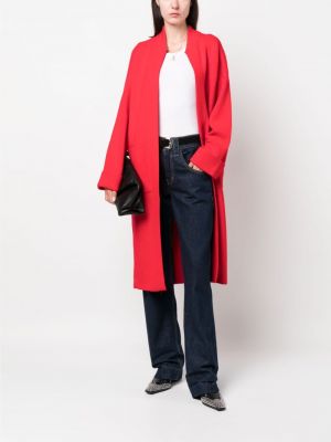 Kašmírový vlněný kabát Philo-sofie červený