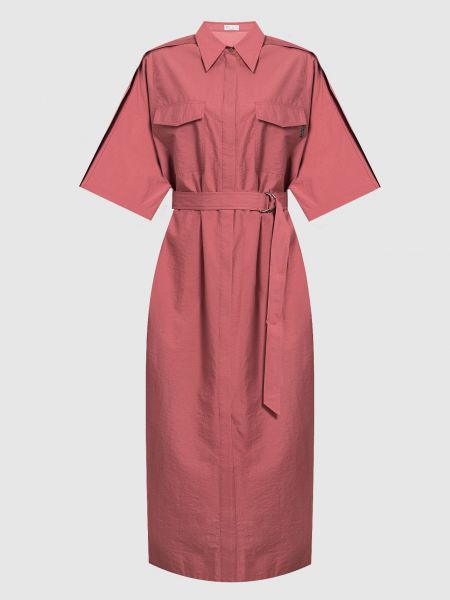Розовое платье-рубашка Brunello Cucinelli