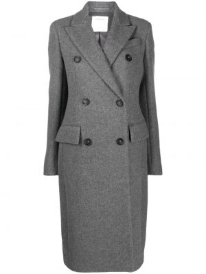 Kašmírový vlněný kabát Sportmax šedý