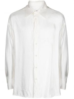 Satenska košulja s printom Mm6 Maison Margiela bijela