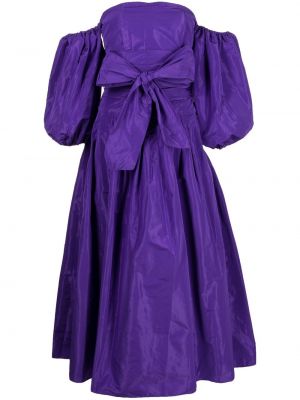Sukienka wieczorowa z kokardką oversize Bambah fioletowa
