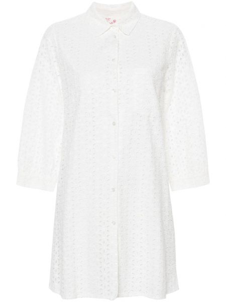 Ίσιο φόρεμα Mc2 Saint Barth λευκό