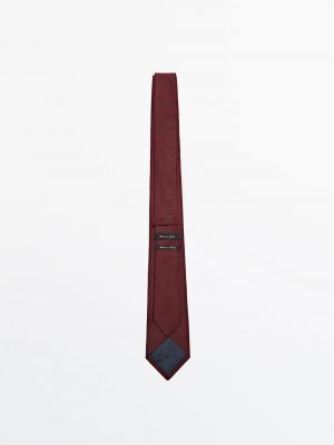 Хлопковый шелковый галстук Massimo Dutti