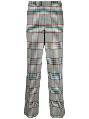 Ravne hlače s karirastim vzorcem Vivienne Westwood modra