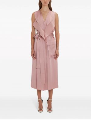 Satīna midi kleita Victoria Beckham rozā
