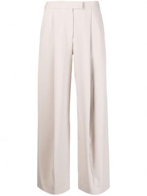 Plisované rovné kalhoty relaxed fit Calvin Klein šedé