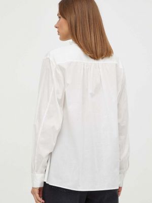 Bavlněné tričko se stojáčkem Ba&sh bílé