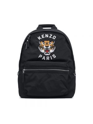 Czarny plecak w tygrysie prążki Kenzo