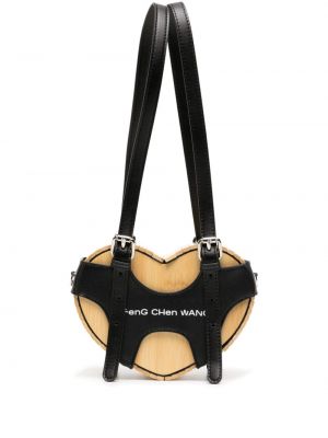 Bambusová kabelka s výšivkou se srdcovým vzorem Feng Chen Wang