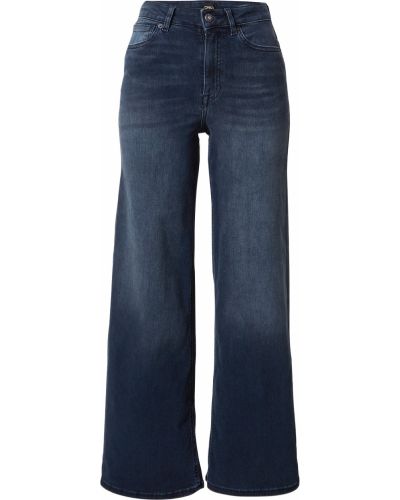 Bavlnené džínsy s vysokým pásom na zips Only - modrá