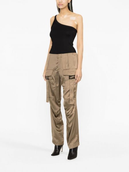 Pantalon cargo avec poches Fendi marron