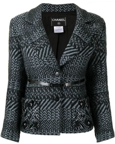 Blazer con estampado geométrico Chanel Pre-owned negro