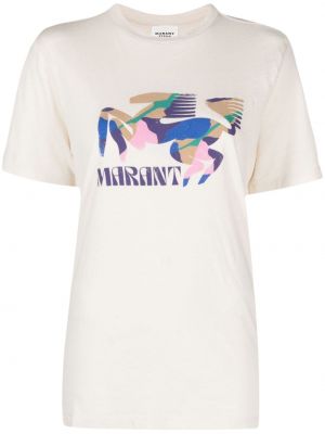 T-shirt con stampa Marant étoile bianco