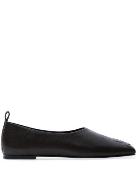 Læder loafers Courreges sort