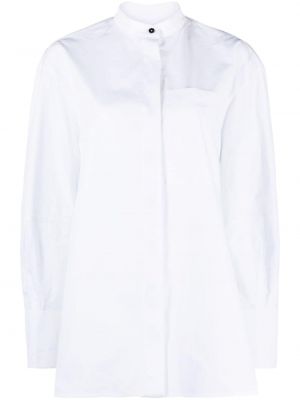 Bílá bavlněná košile Jil Sander