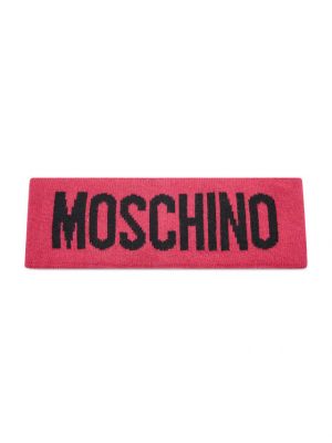 Czapka z daszkiem Moschino różowa