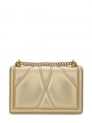 Prošívaná taška přes rameno Dolce & Gabbana zlatá