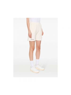 Pantalones cortos con bordado de algodón Sporty & Rich beige