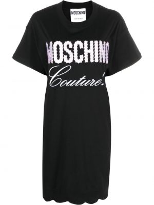 Brodert t-skjorte Moschino svart