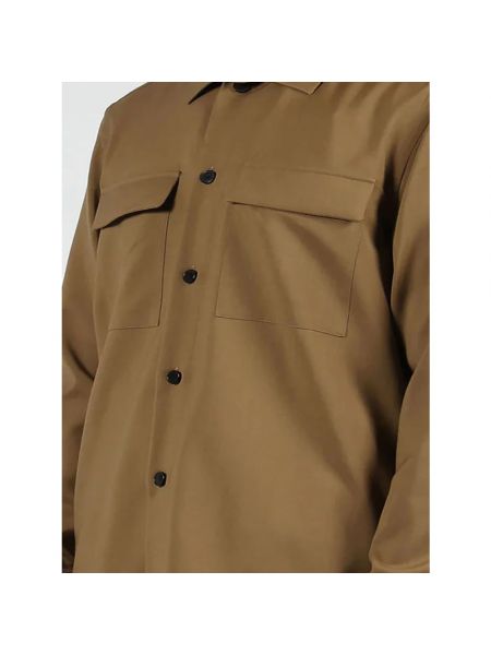 Camisa de lana Low Brand marrón