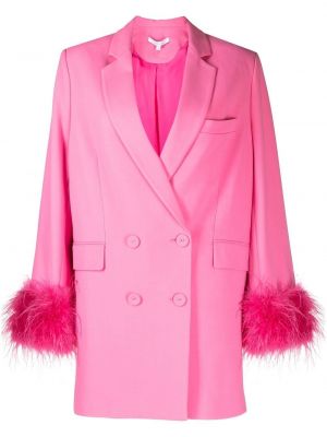 Koktejl obleka s perjem Rachel Gilbert roza