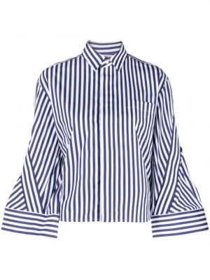 Pruhovaná bavlněná košile s knoflíky Sacai