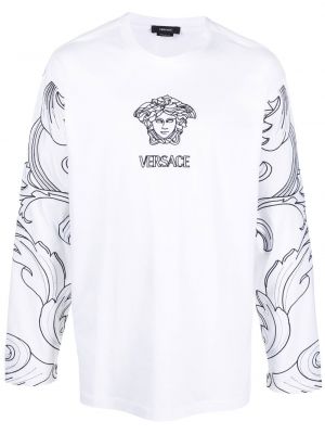 Trykt t-skjorte Versace hvit