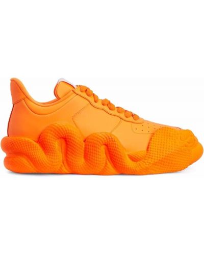 Sneakers με μοτίβο φίδι Giuseppe Zanotti πορτοκαλί