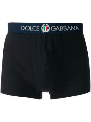 Boxeri cu broderie Dolce & Gabbana albastru