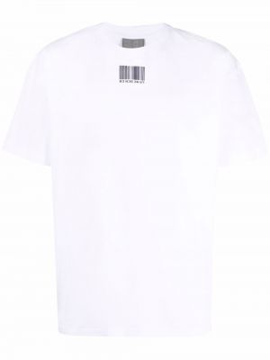 Тениска с принт Vtmnts бяло