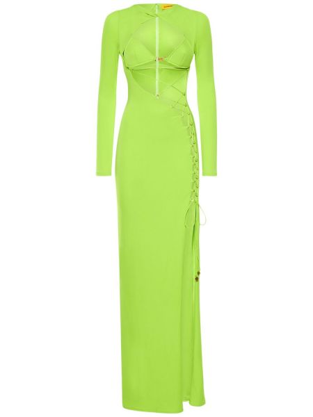 Макси рокля от джърси Dundas зелено