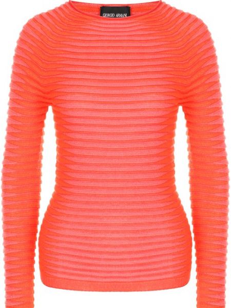 Пуловер с круглым вырезом Giorgio Armani оранжевый