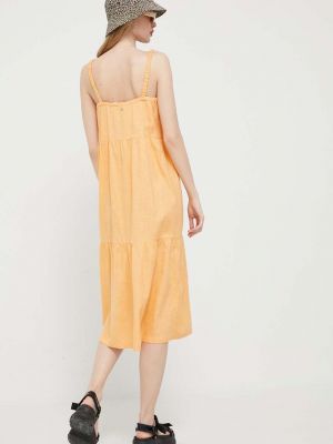 Midi ruha Roxy narancsszínű