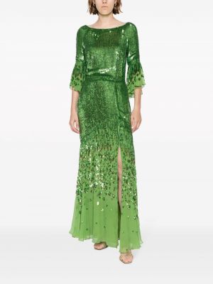 Sukienka długa Temperley London zielona