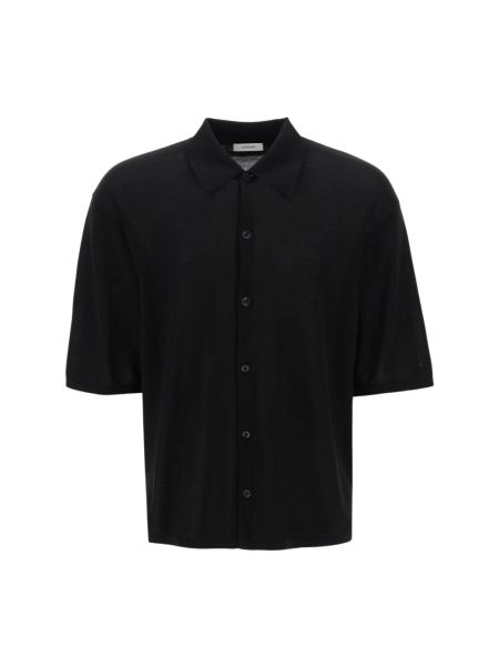 Poloshirt aus baumwoll mit kurzen ärmeln Lemaire schwarz
