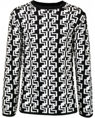 Jersey de punto de tela jersey con estampado geométrico Comme Des Garçons Homme Plus negro