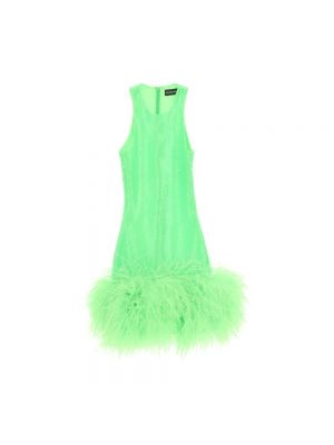 Sukienka mini z cekinami w piórka David Koma zielona