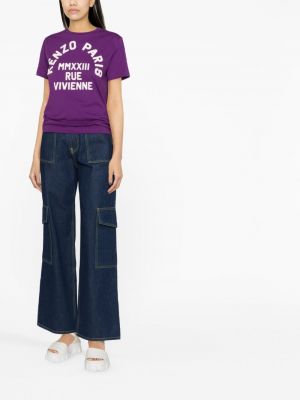 T-krekls ar apdruku Kenzo violets