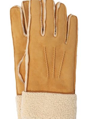 Замшевые перчатки Bally коричневые