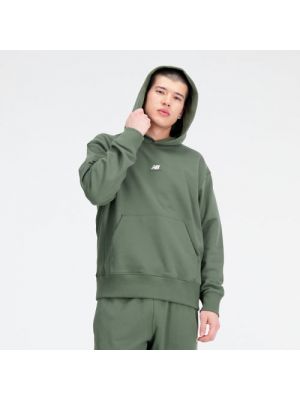 Fleece hoodie aus baumwoll New Balance grün