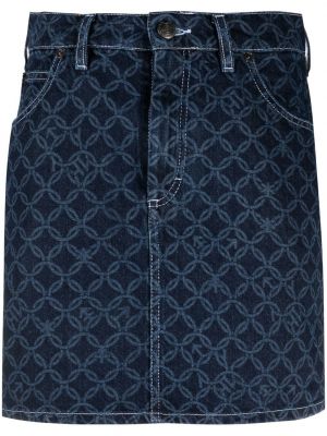 Žakárová džínsová sukňa Charles Jeffrey Loverboy modrá