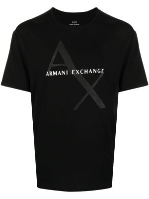 Trykt t-skjorte Armani Exchange svart