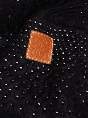 Mohérový vlnený šál Loewe čierna